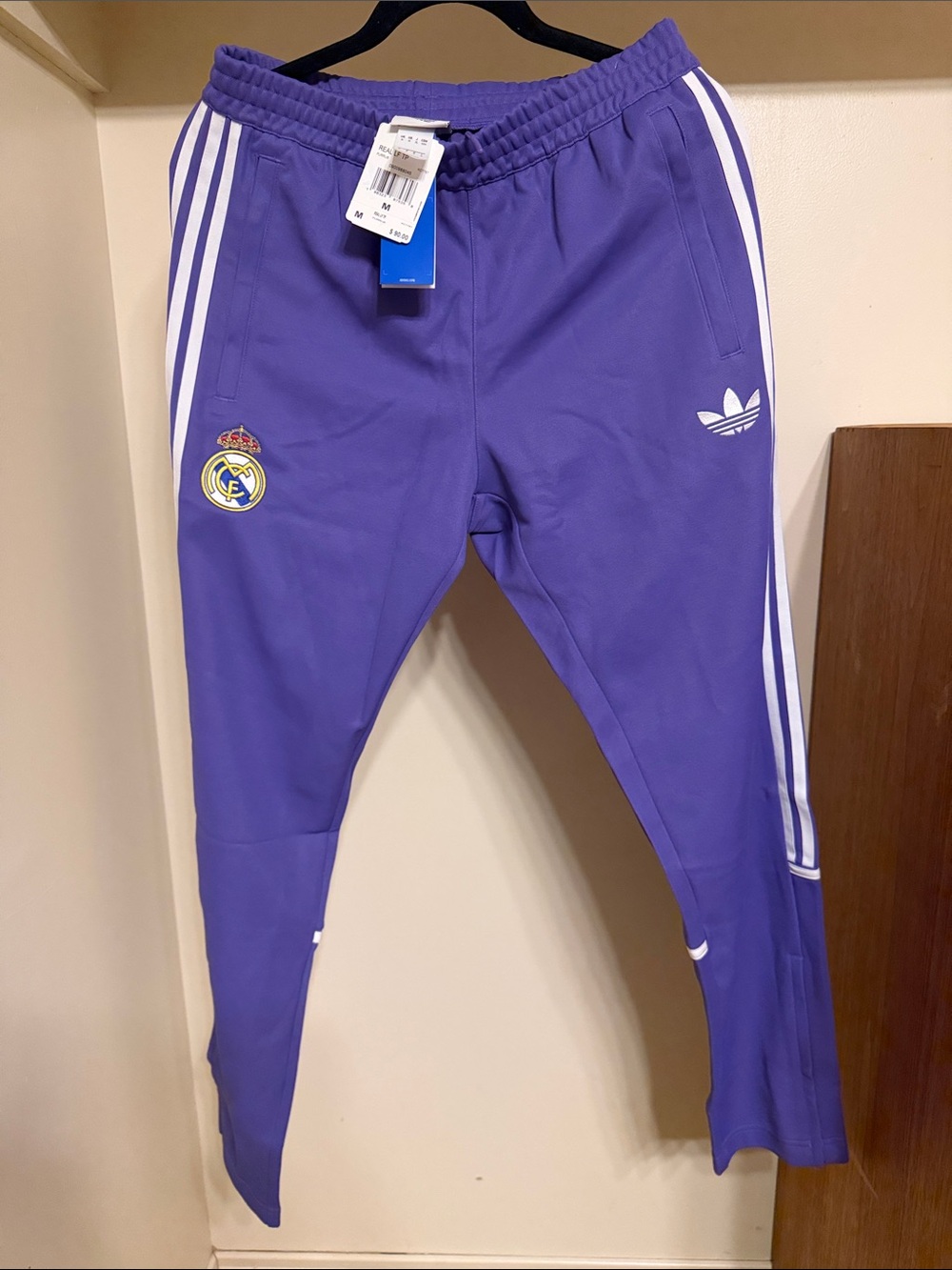 NWT Authentic Adidas Real Madrid Purple Track Pants